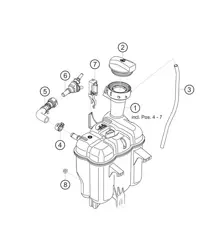 Water expansion tank 911  (992) GT3 CUP 2021