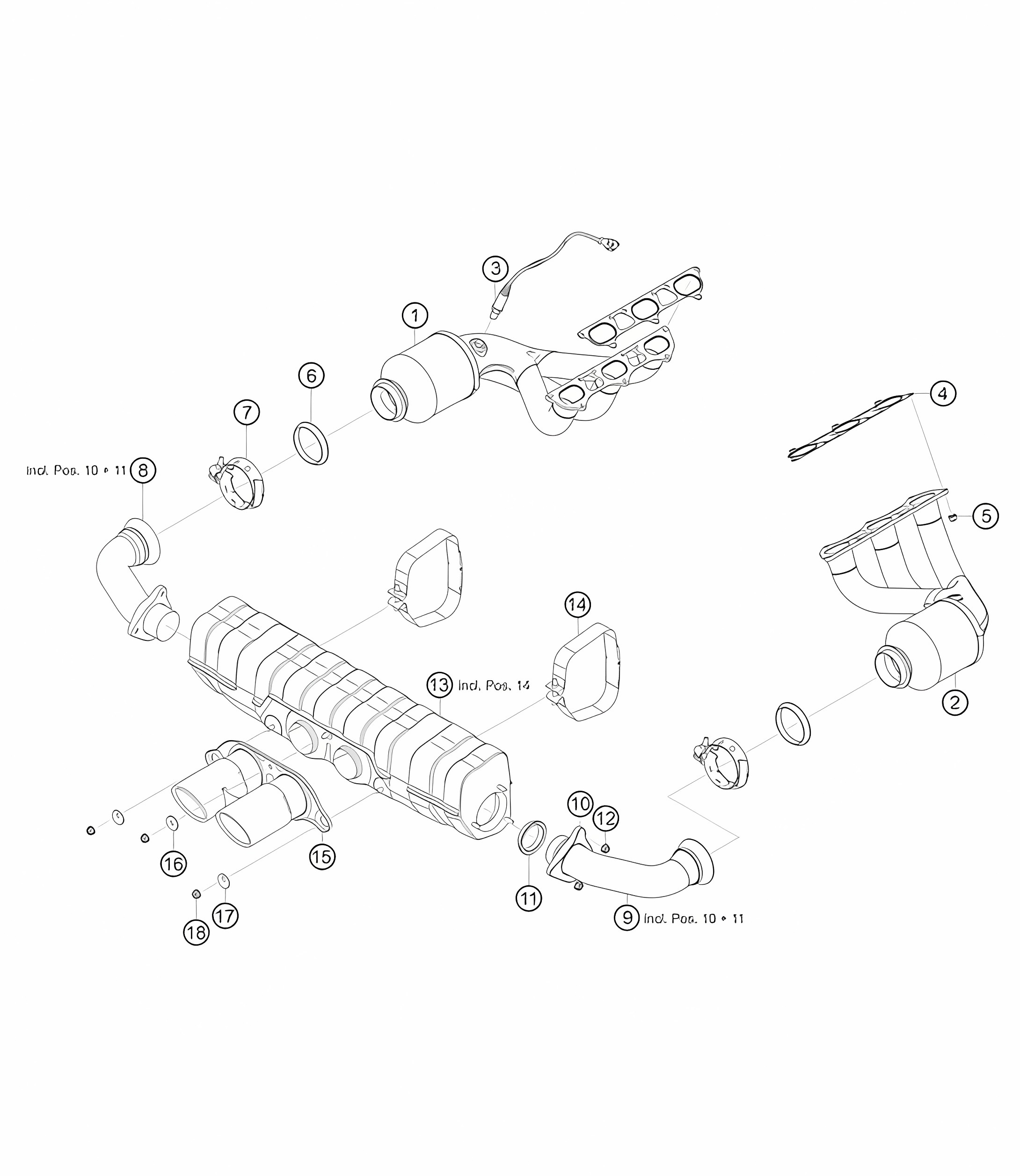 Exhaust system standard 911 (992) GT3 CUP 2021