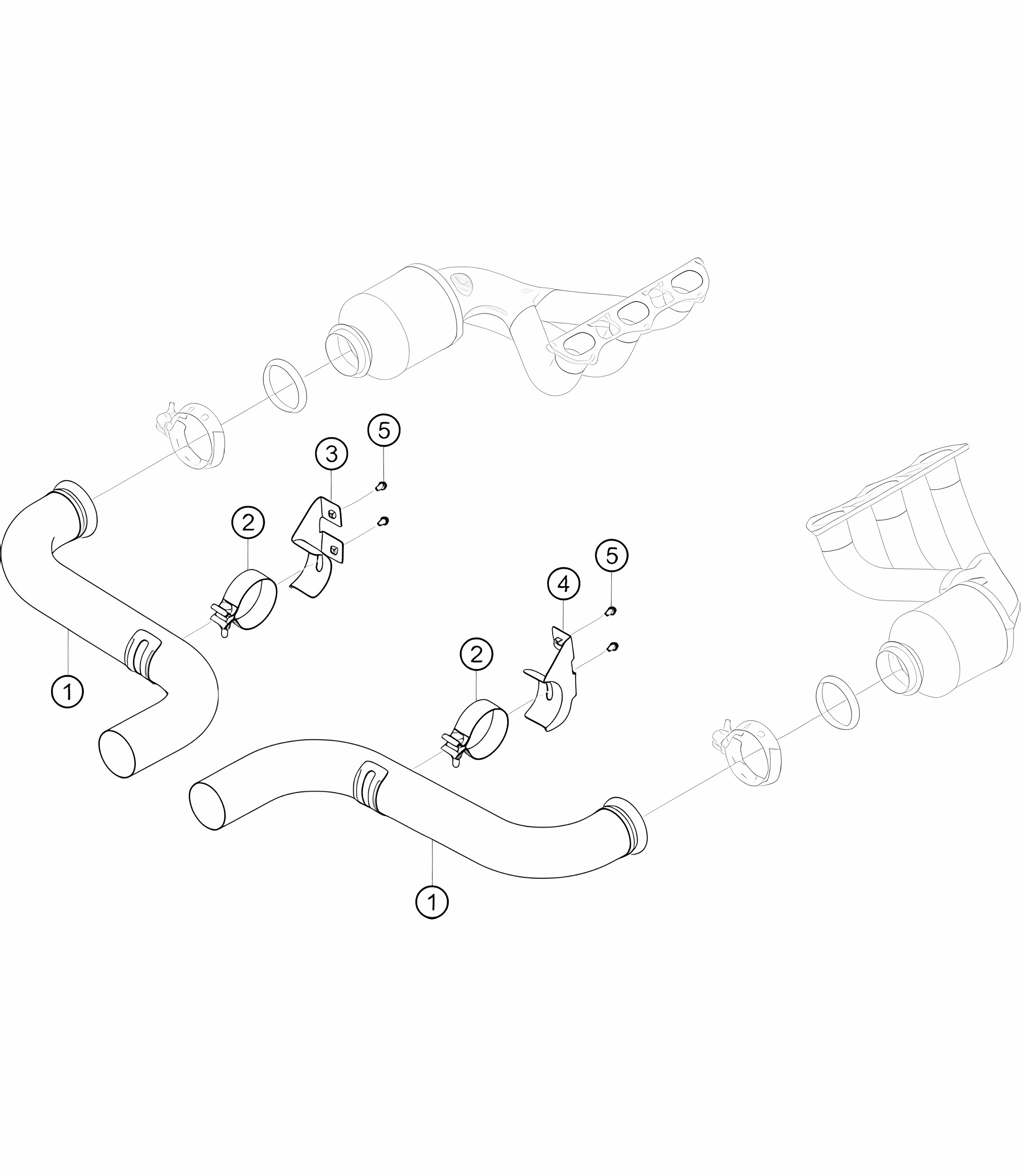 Exhaust system without muffler 911 (992) GT3 CUP 2021
