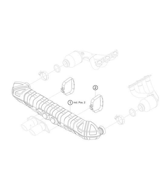 Diagram 2.2-07 Porsche Cayman 987C / 981C (2005-2016) Fuel System, Exhaust System