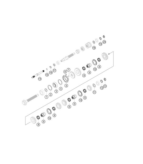 Diagram 3.3-14 Porsche 997 (911) MK1 2005-2008 Transmission