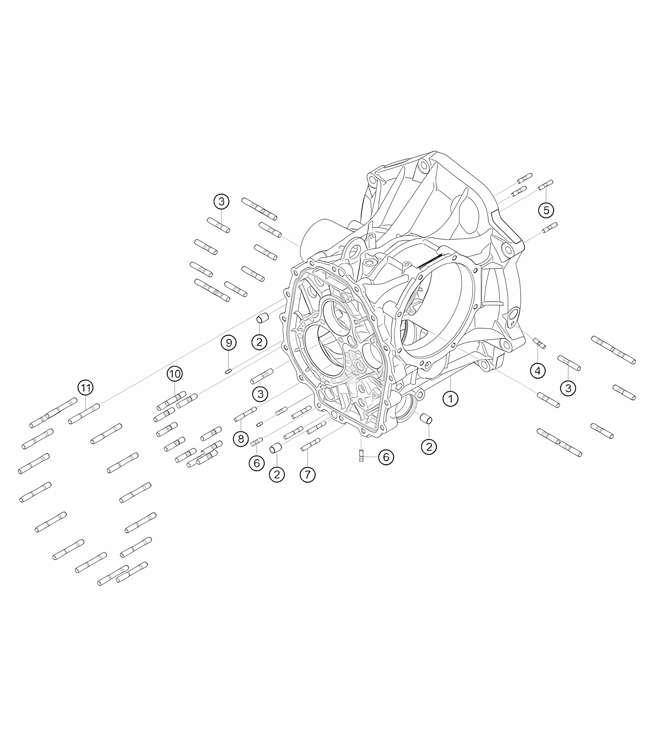Gearbox housing studs 911 (992) GT3 CUP 2021