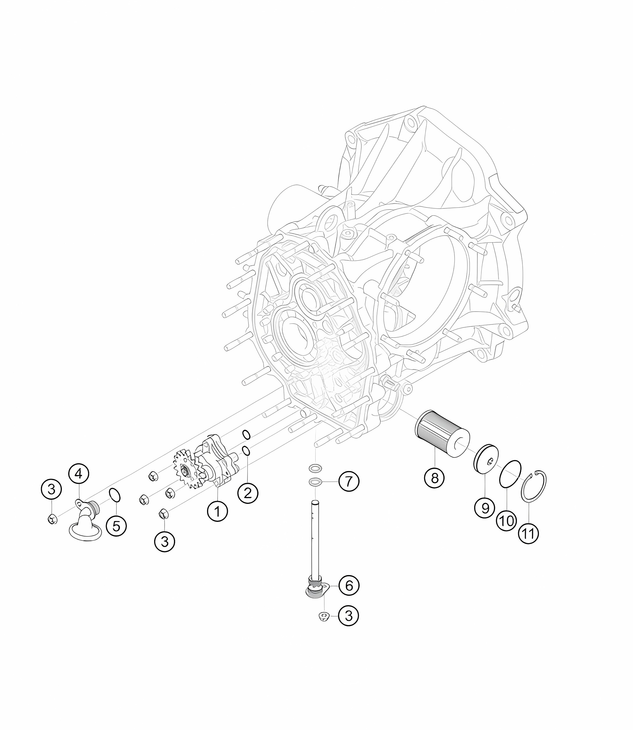 Gearbox housing oil lubrication 911 (992) GT3 CUP 2021