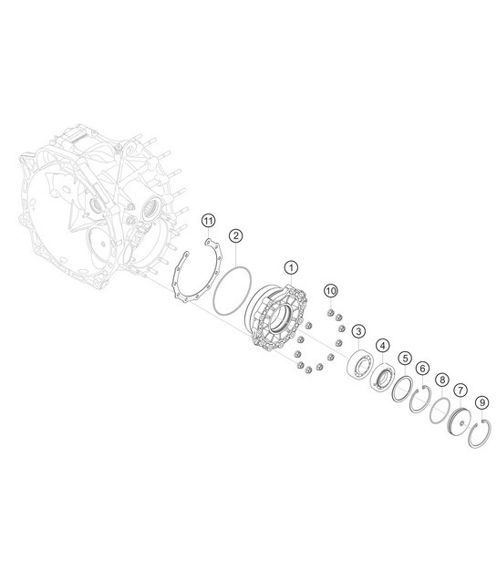 Diagram 3.3-08 Porsche 992 (911) MK1 2019-2024 Transmission