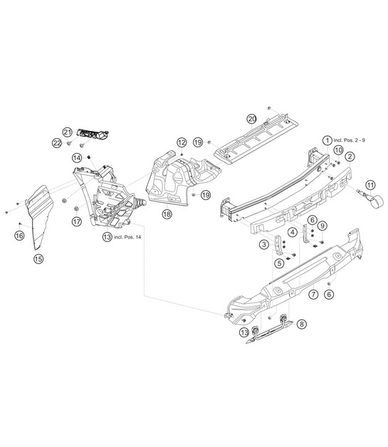 Rear heat protection 911 (992) GT3 CUP 2021