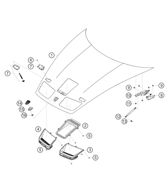 Front lid 911 (992) GT3 CUP 2021