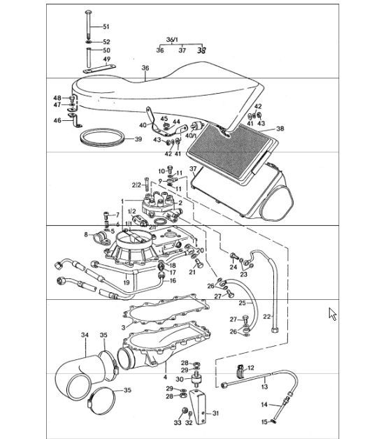 Diagram 107-00 Porsche Boxster 718（982） 2017 年>> 引擎