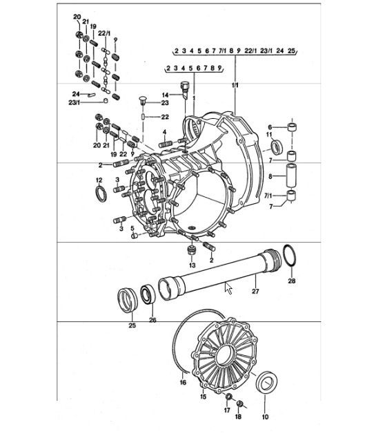 Diagram 302-00 Porsche 356 (1950-1965) Transmission