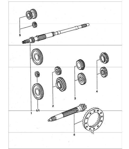 Diagram 303-00 Porsche Cayman 718C (982C) 2017>> Transmission