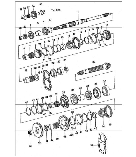 Diagram 303-05 Porsche Panamera 970 MK1 (2009-2013) Transmission