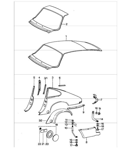 Diagram 801-35 Porsche Macan (95B) MK1 (2014-2018) Body