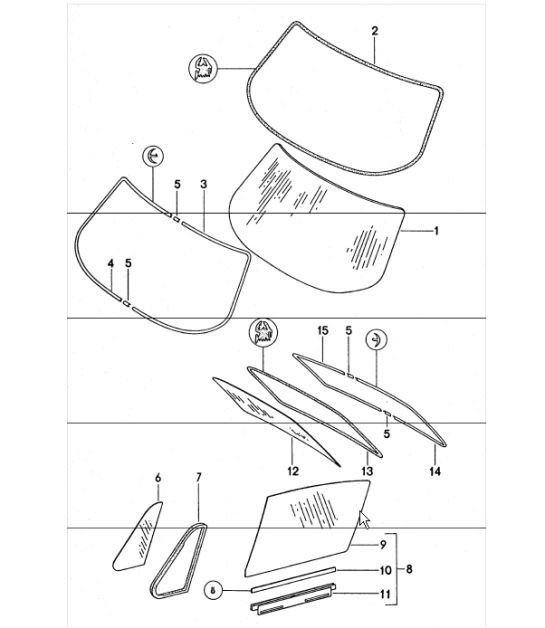 Diagram 805-00 Porsche 944 (1982-1991) 