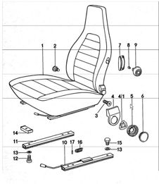 front seat complete 911 TURBO 1975-77