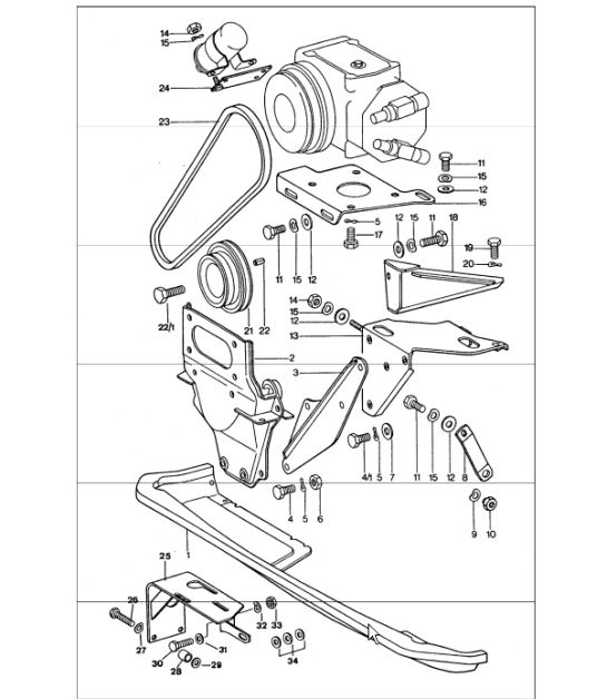 air conditioner, compressor, driving mechanism, mounting 911 TURBO 1975-77