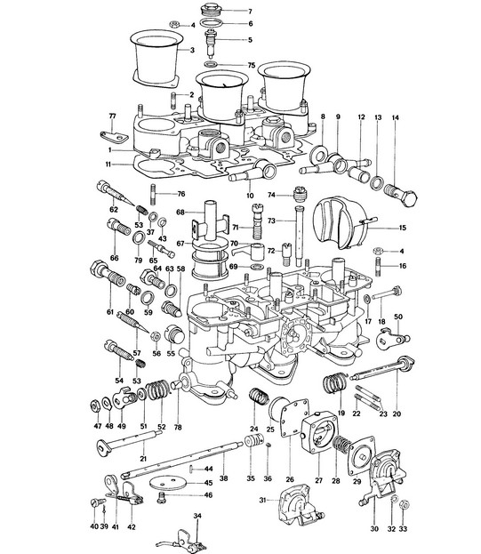 Carburettor / Repair material / Supplier / WEBER - 40 IDTP1 3C - 3C1 -  914-6 1970-76