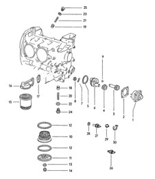 Engine lubrication / Oil pump / Oil filter / Oil strainer   914 1970-76