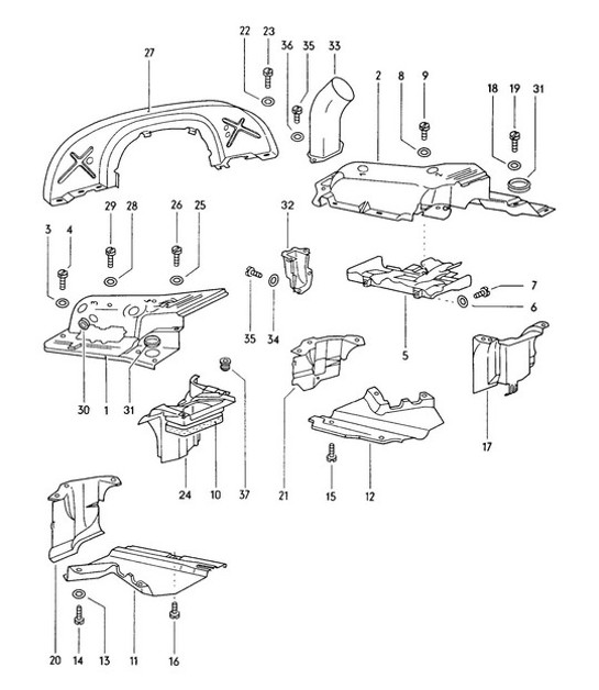 Diagram 115-005 Porsche 944 (1982-1991) 