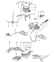 Air cleaner 914-4/1,7 and 914-1,8/2,0 1970-76