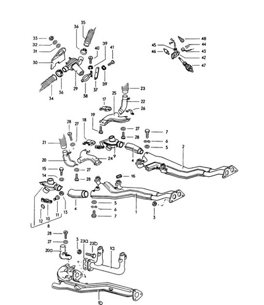 Diagram 202-015 Porsche Panamera 970 MK1 (2009-2013) Fuel System, Exhaust System