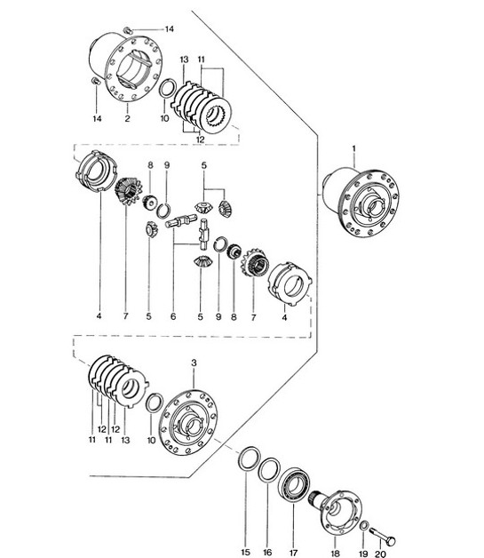 Diagram 305-005 Porsche 993 (911) C4S 1994-97 Transmission