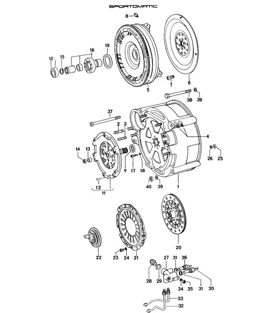 Converter / Converter housing  914-6:SPM  1970-76