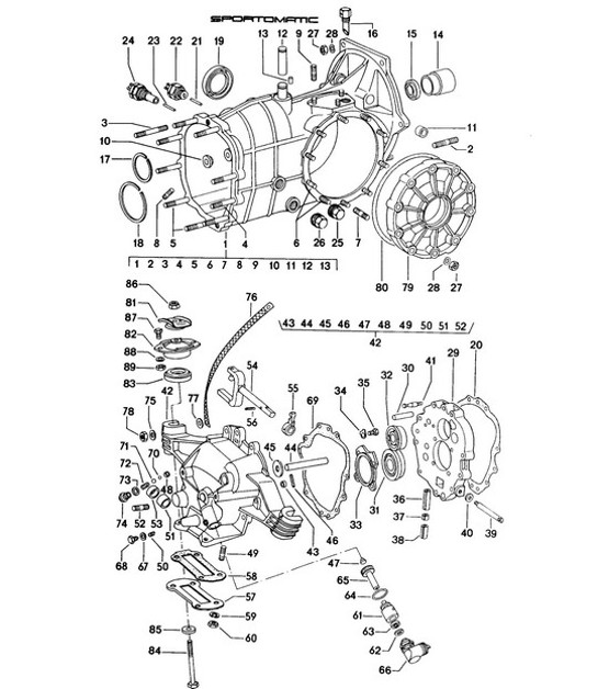 Diagram 308-000 Porsche Panamera 970 MK1 (2009-2013) Transmission