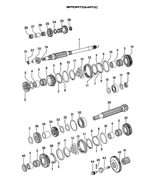Diagram 309-005 Porsche 993 (911) C4S 1994-97 Transmission
