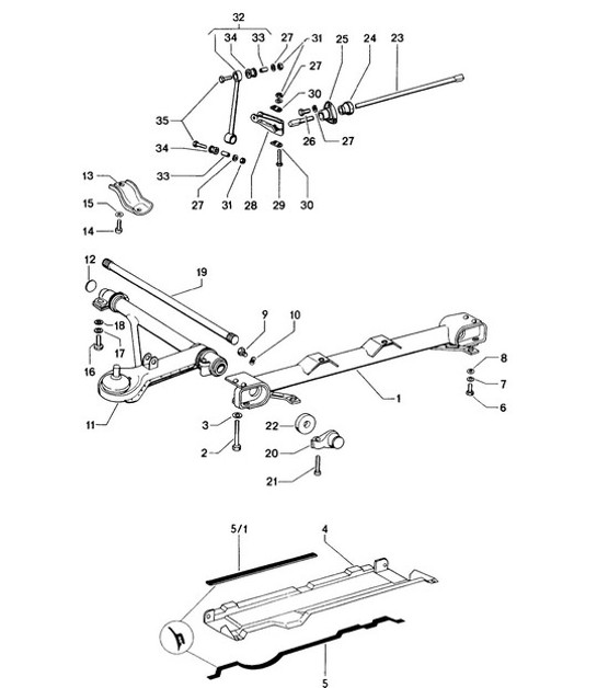 Diagram 401-000 Porsche 997 (911) MK2 2009-2012 Front Axle, Steering 