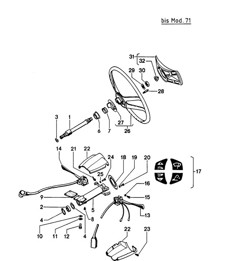 Steering shaft / Steering wheel / Steering column switch   914-6  >>1971