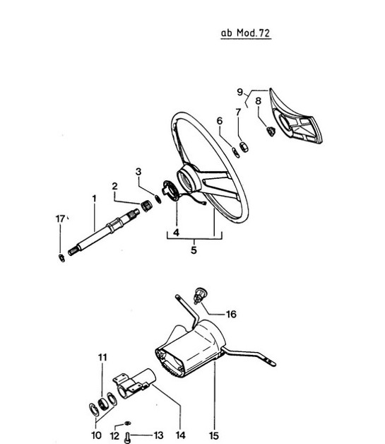 Diagram 403-010 Porsche 914 (1970-1976) Front Axle, Steering 