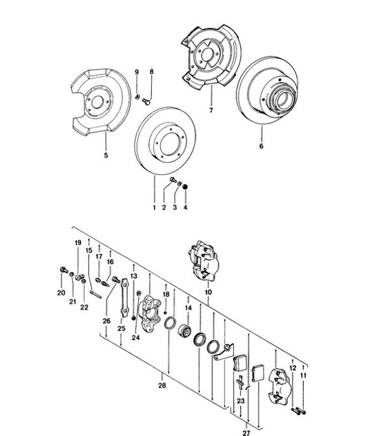 Diagram 602-000 Porsche Boxster 718 (982) 2017>> Wheels, Brakes