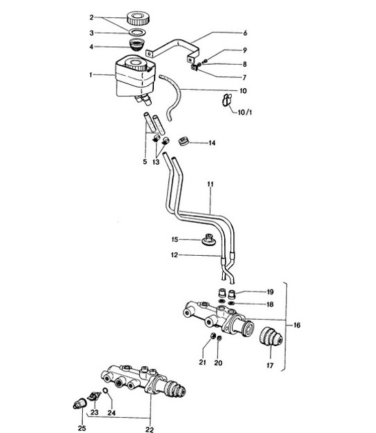 Diagram 604-000 Porsche 356 (1950-1965) Wheels, Brakes