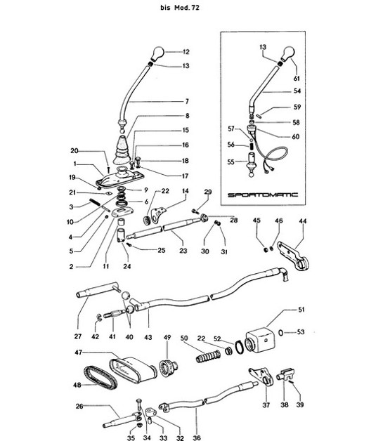 Diagram 701-000 Porsche Cayman 718C (982C) 2017>> Hand Lever System, Pedal Cluster 