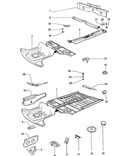 Diagram 801-005 Porsche 911 & 912 (1965-1989) Body