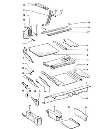Interior equipment - Front - 914 1970-76