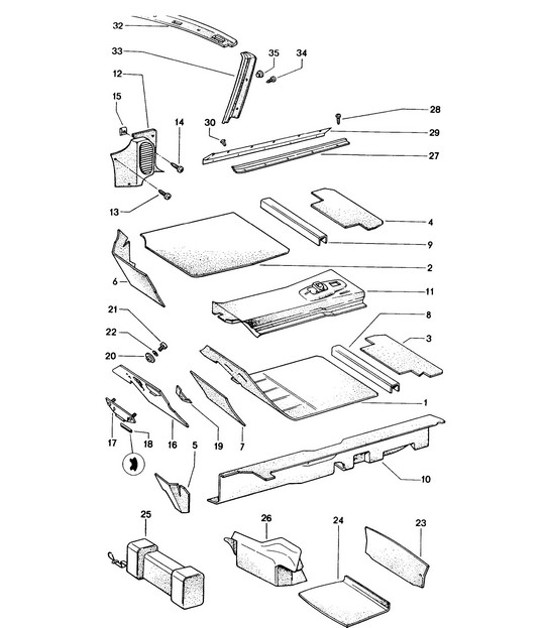 Diagram 807-000 Porsche 997 (911) MK1 2005-2008 Body