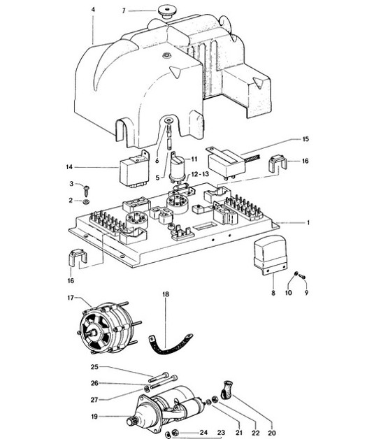 Diagram 901-000 Porsche Macan (95B) MK1 (2014-2018) Electrical equipment