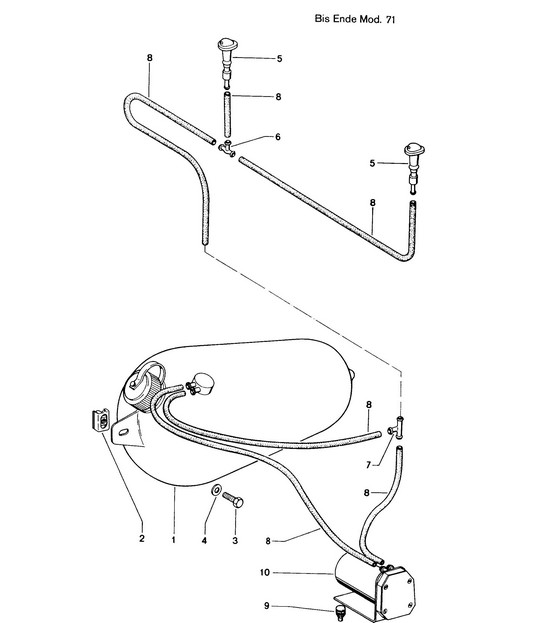 Windscreen washer system  914-6 >>1971