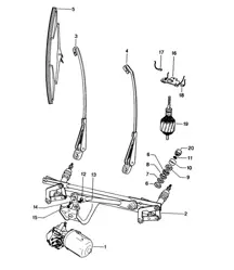 Windscreen wiper system 914 / 914-6  1972>>