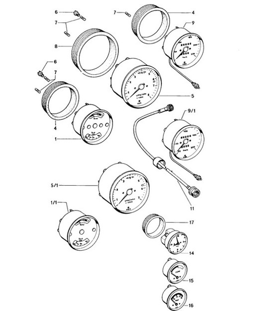 Diagram 906-000 Porsche 991 (911) MK2 2016-2019 Electrical equipment