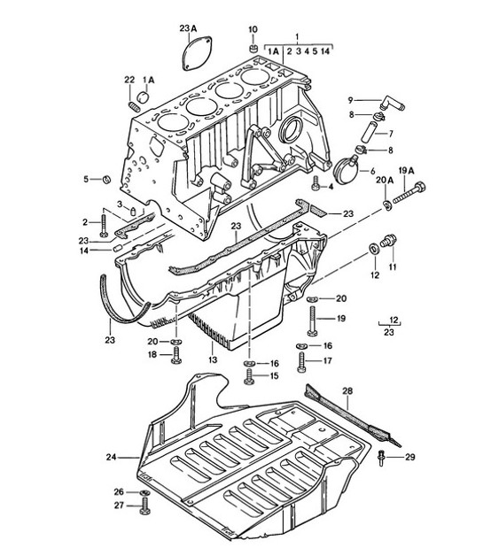 Diagram 101-010 Porsche Cayman 718C (982C) 2017>> Engine