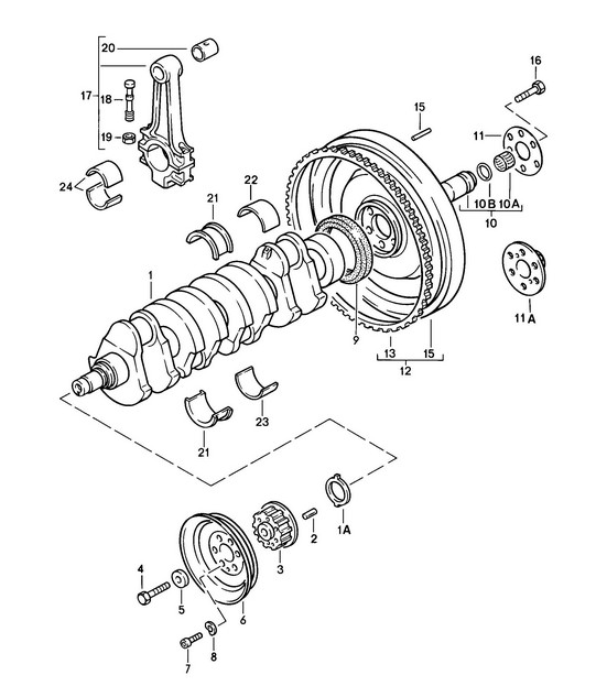 Crankshaft / Connecting rod 924 1976-79