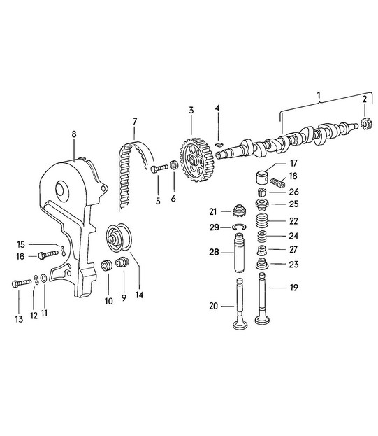 Camshaft / Valves 924 1976-79