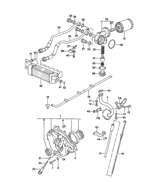 Diagram 104-005 Porsche Macan (95B) MK1 (2014-2018) Engine