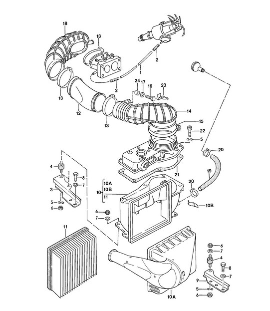 Air cleaner system 924 1976-79