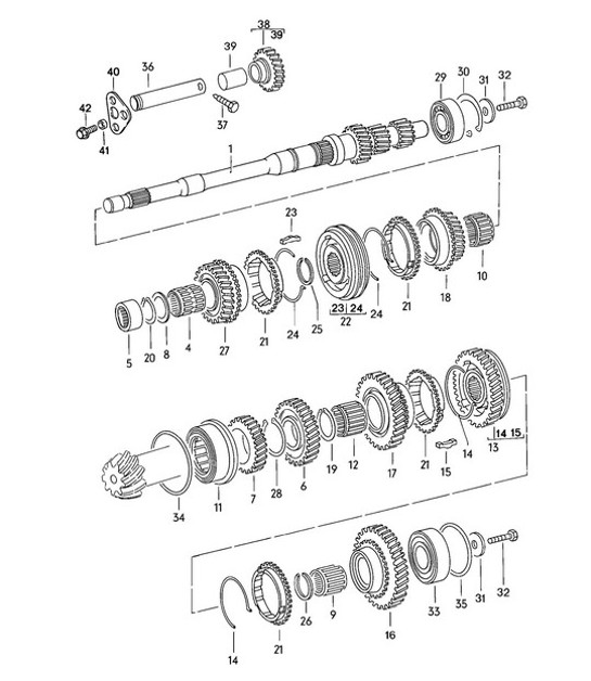 Diagram 303-000 Porsche Boxster 718 (982) 2017>> Transmission