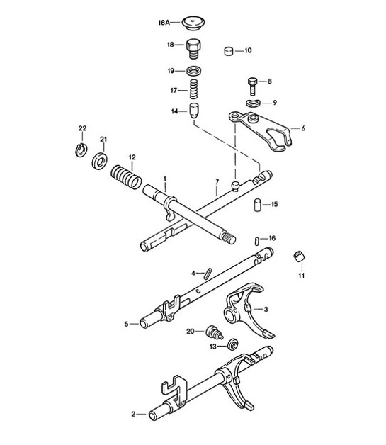 Diagram 304-000 Porsche 964 (911) C2 1989-93 Transmission
