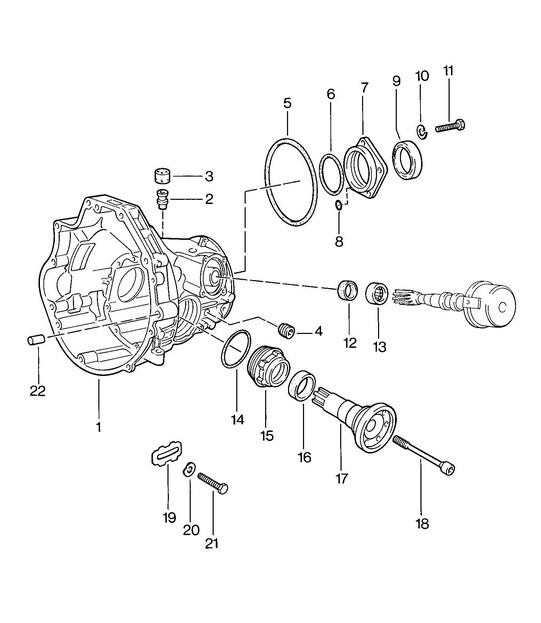 Replacement transmission / Final-drive housing / Automatic transmission  924 1976-79
