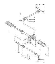 Steering gear / Tie rod 924 1976-79