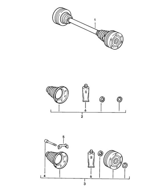 Diagram 501-015 Porsche 997 (911) MK1 2005-2008 Rear Axle